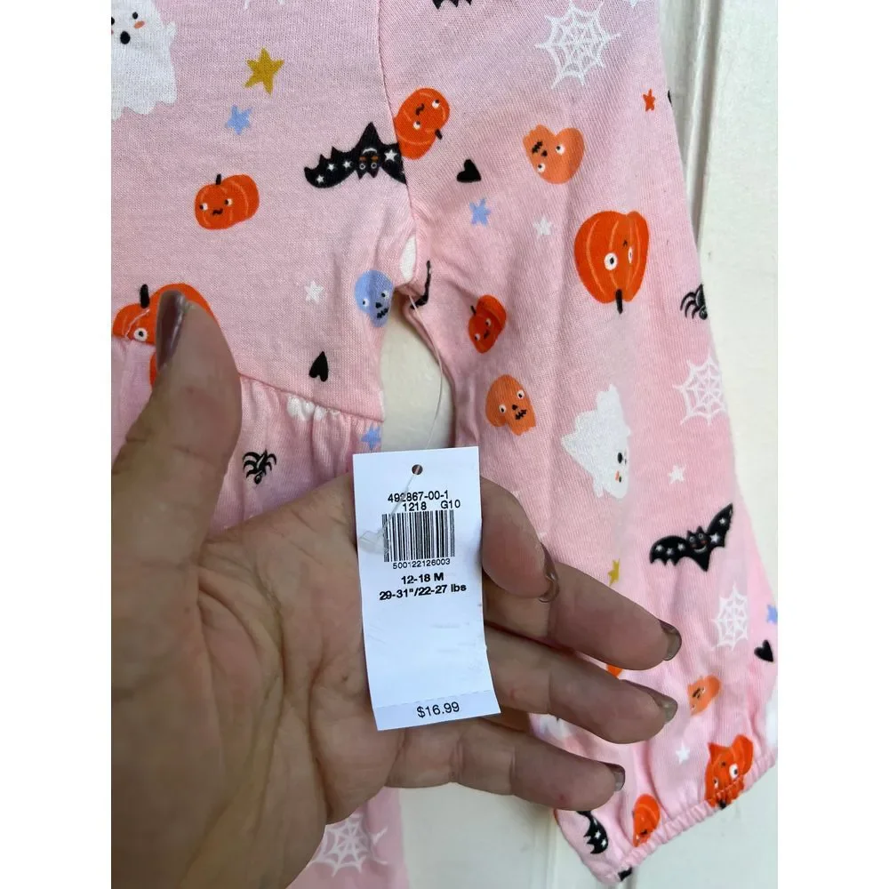 Old Navy‎ Girls Pink Halloween Long Sleeve Play Dress Size 12-18 months NWT
